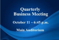Quarterly Business Meeting 