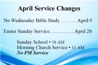 April Service Changes
