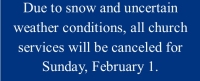 Church Services Canceled 