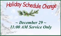 Holiday Schedule Change 