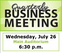 2nd Quarter Church Business Meeting 