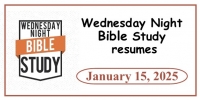 Wednesday Bible Study 